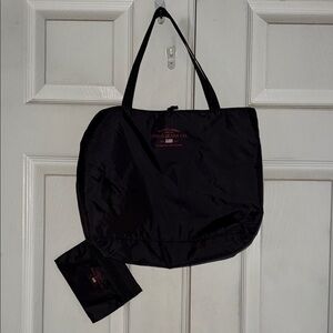 Ralph Lauren Polo Jeans Co. Black Padded Tote With Attached Zipper Pouch